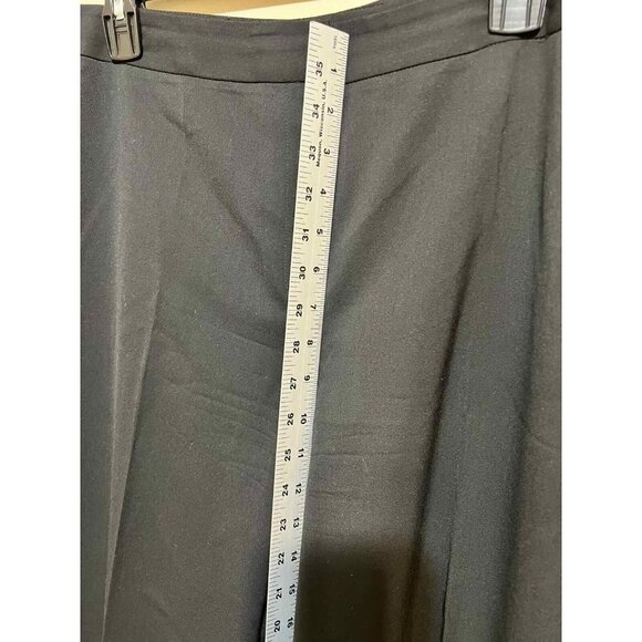 Lafayette 148 New York Zip  Barrow Stretch-Wool Pants Size 16 Black - Picture 4 of 9